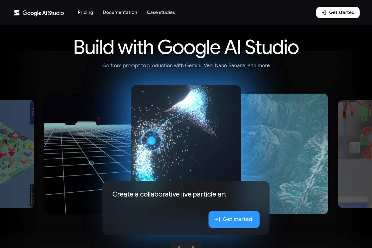 Google AI Studio showing Gemini image generation capabilities with Nano Banana model