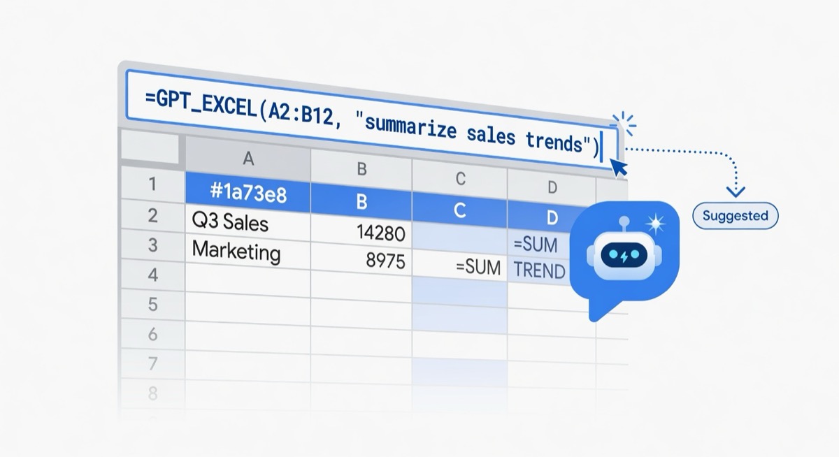 Excel spreadsheet with GPT-5.5 generated formulas and data analysis charts